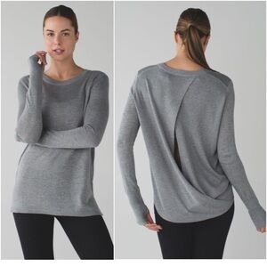 lululemon • bring it backbend open back sweater